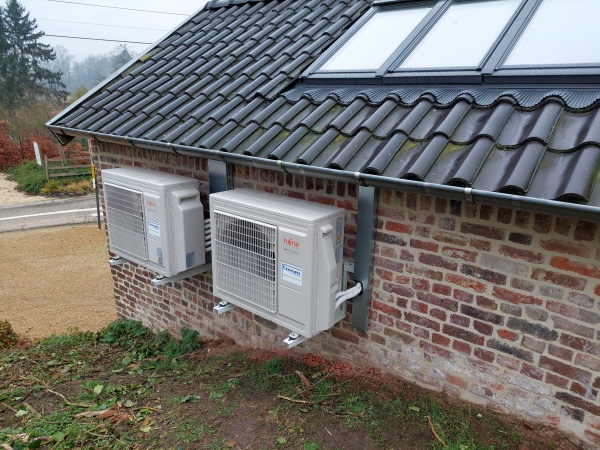6,8Kw Fujitsu Multi-Split en 7Kw Fujitsu Single-Split te Borgloon main image